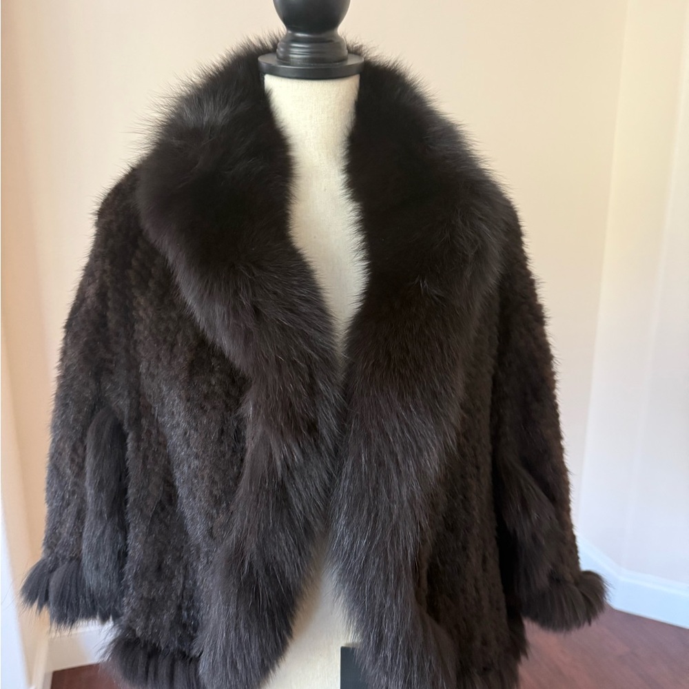 Elegant Brown Fur Women's Coat